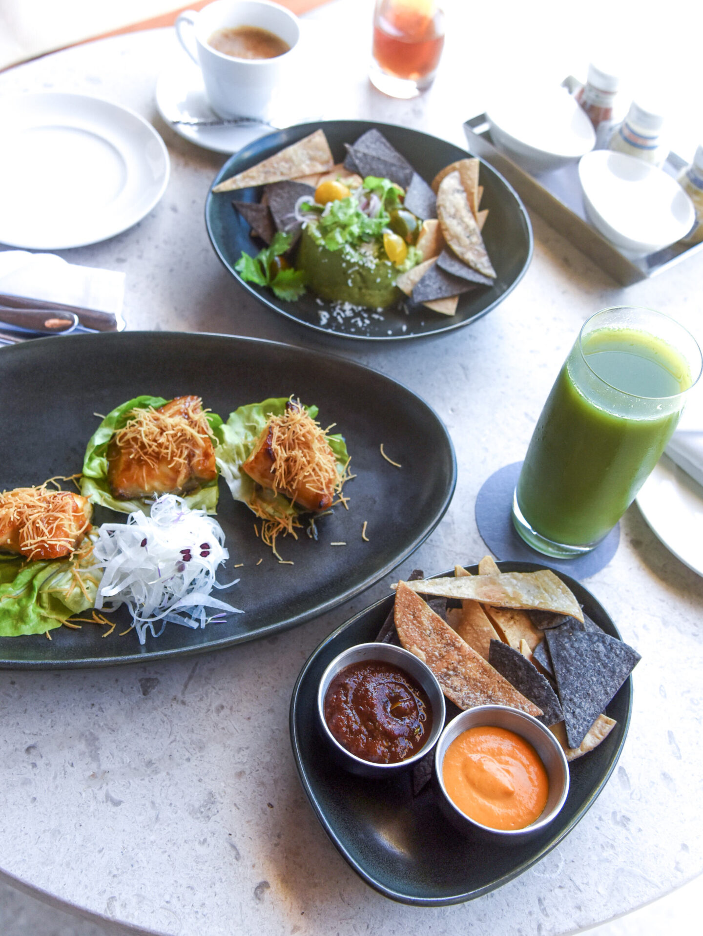 nobu, in room dining, travel, miso fish, mexican food, chips and salsa