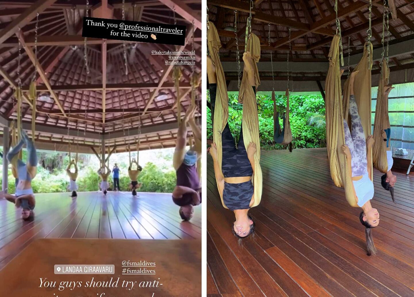 antigravity yoga, maldives, antigravity, yoga, landaa giraavaru, four seasons landaa giraavaru